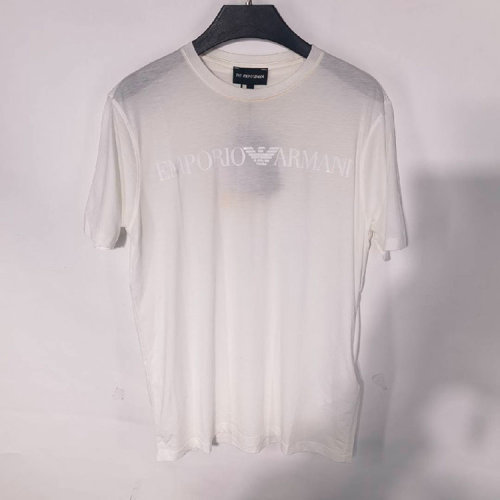 EmporioArmani/安普里奧阿瑪尼/白色男士短袖T恤(瑕疵折扣）