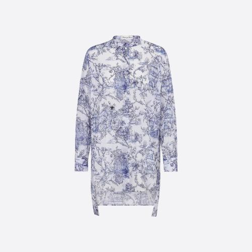  DIOR迪奧 22年秋冬 女士 長(zhǎng)袖襯衫 長(zhǎng)款襯衫 311B54A3845_X0825