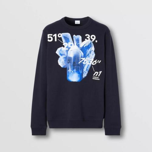  BURBERRY 22年秋冬 男士 人造水晶裝飾坐標(biāo)印花棉質(zhì)運(yùn)動(dòng)衫 80614241