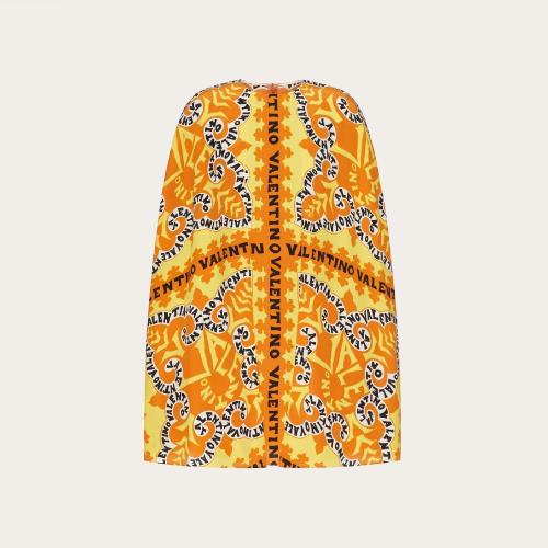  VALENTINO華倫天奴 22年秋冬 女士 連衣裙 ROBE EN CREPE DE CHINE a IMPRIMé MINI BANDANA 1