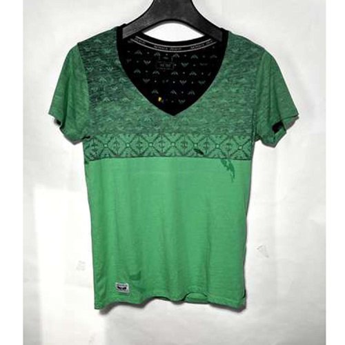 ARMANI JEANS/阿瑪尼牛仔/綠色男士短袖T恤