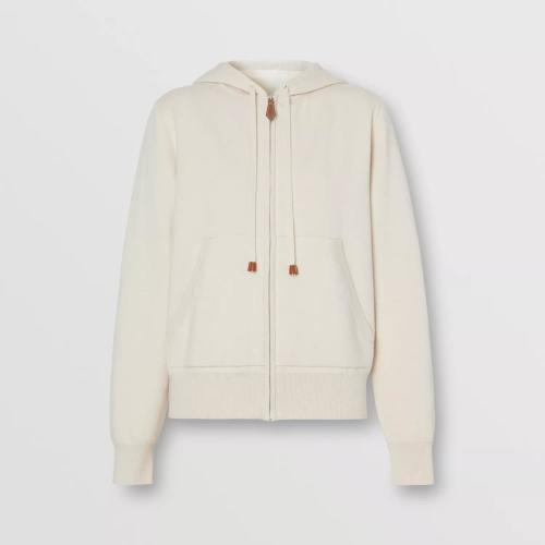  BURBERRY 22年秋冬 女士 專屬標(biāo)識裝飾圖案羊絨棉質(zhì)混紡連帽上衣 80465081 預(yù)定商品1-3周發(fā)貨