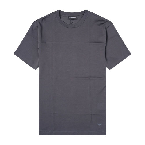 Emporio Armani/安普里奧阿瑪尼 灰藍(lán)色提花 男士短袖T恤 3K1TL3-1JGYZ-0657