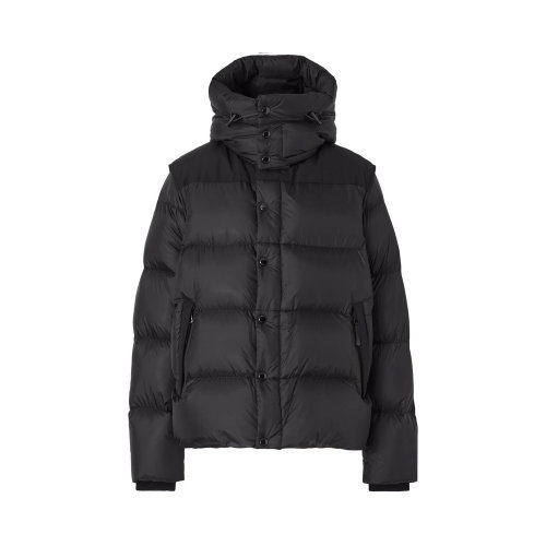 BURBERRY/博柏利 男士黑色聚酰胺連帽外套羽絨服 8043844
