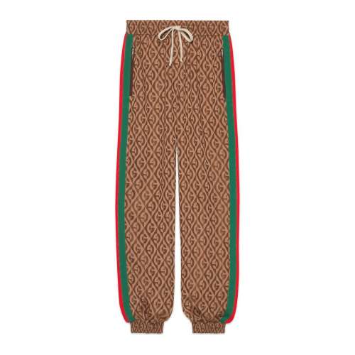 GUCCI/古馳  秋冬女士 G菱形 混色 慢跑長(zhǎng)褲 596001 XJBUT 2100
