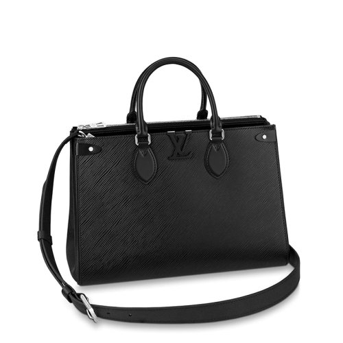 Louis Vuitton/路易威登 21新款 CABAS GRENELLE MM系列 黑色粒面 Epi 皮革同色lv徽標手提單肩斜挎托特包M57685