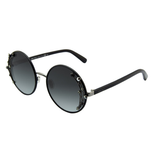 Jimmy Choo/周仰杰 明星同款 太陽鏡 墨鏡 個性 精致 復古 時尚 優(yōu)雅 女款 立體 花枝 裝飾 黑色 圓形 GEMA/S 59mm Jimmy Choo周仰杰