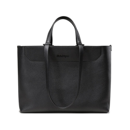 SalvatoreFerragamo/菲拉格慕【22秋冬新款】男士橡膠涂層牛皮手提單肩包托特包購物袋 240634