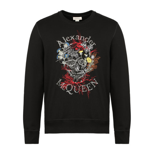 Alexander McQueen/亞歷山大麥昆骷髏提花男裝男士衛(wèi)衣套頭男衛(wèi)衣599610QOZ76
