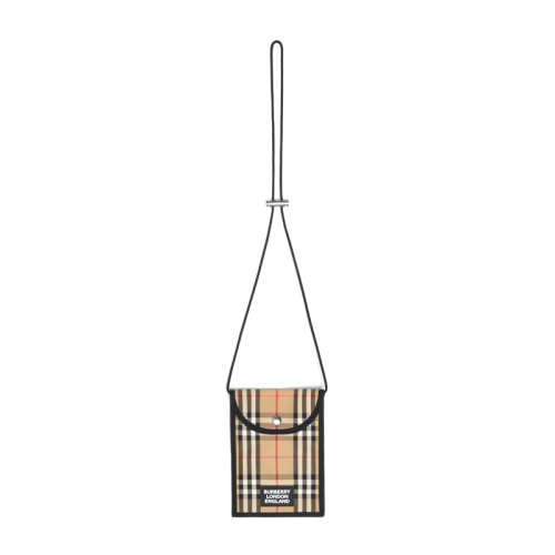 BURBERRY/博柏利 【20春夏新款】男女同款中性徽標(biāo)貼花復(fù)古格紋手機(jī)殼掛繩 8026664