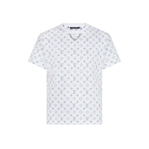 Louis Vuitton/路易威登 22年春夏新款 LV ESCALE系列 女士白色純棉老花印花短袖T恤1A8QDH