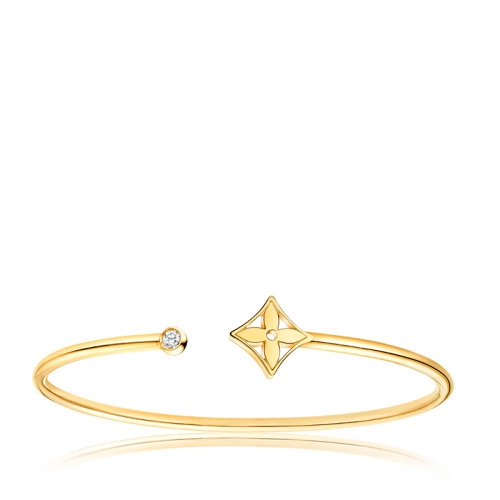 Louis Vuitton/路易威登 BLOSSOM TWIST系列 經(jīng)典款18k金黃金鉆石花卉圖案手鐲Q95530