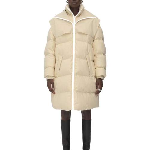 Bottega Veneta/葆蝶家  新款磨砂府綢棉麻色隱藏式兜帽女士羽絨服669353VKH509217【主推】