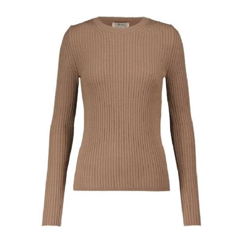 MaxMara/麥絲瑪拉 女士駝色時尚休閑針織衫/毛衫 NABIL-003 PLFSX