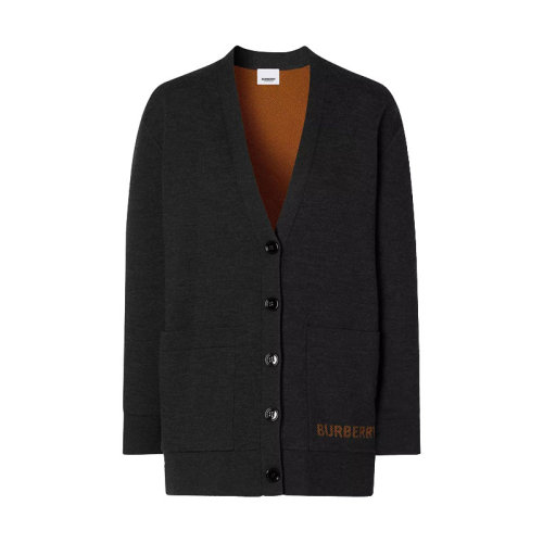 BURBERRY/博柏利 巴寶莉女裝 女士黑色羊毛針織衫/毛衣 80344401