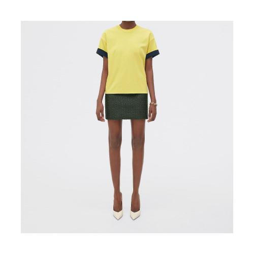  BV葆蝶家 22年秋冬 女士 短袖T恤 t-shirt en jersey de coton a double couche 702429V16E074