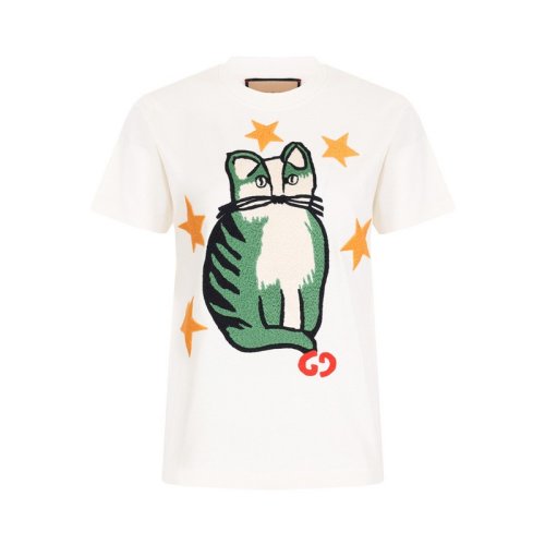  GUCCI/古馳 女士印花棉質(zhì)短袖T恤 580762 XJDBG 9088 PLFSX