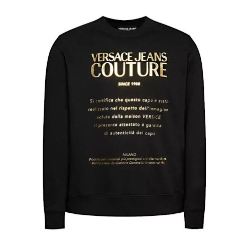  VERSACE JEANS/范思哲牛仔 男士黑色棉質衛(wèi)衣 E73GAIT26-ECF00T-EG89 PLFSX