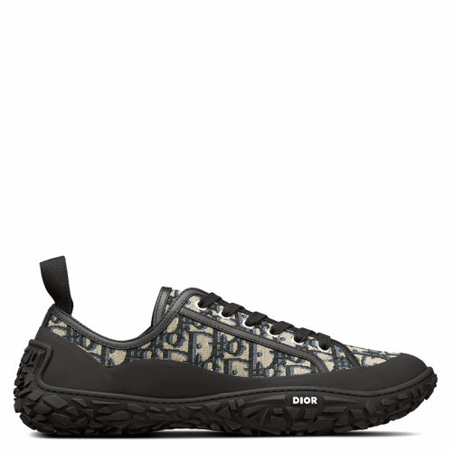 DIOR/迪奧 21年早秋新款 B28系列 男士米黑色Dior斜紋提花帆布低幫運(yùn)動(dòng)鞋3SN277ZJW_H961