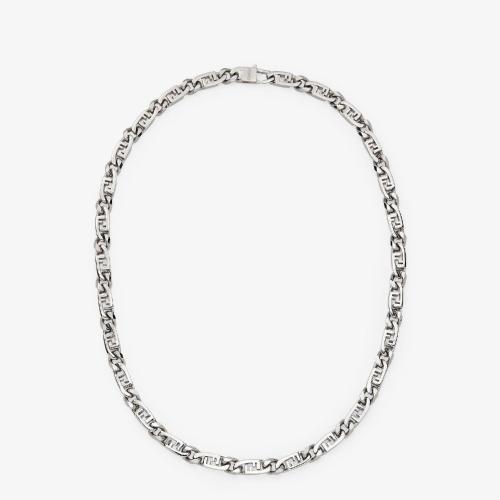  FENDI芬迪 22年秋冬 男士 項鏈 銀色項鏈 7AJ555B08F0TH0