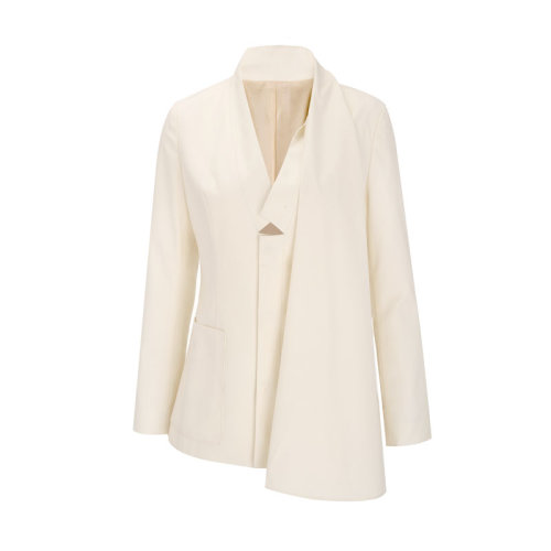 bifu by xingchen/彼伏乳白色中式領西裝上衣女士西服