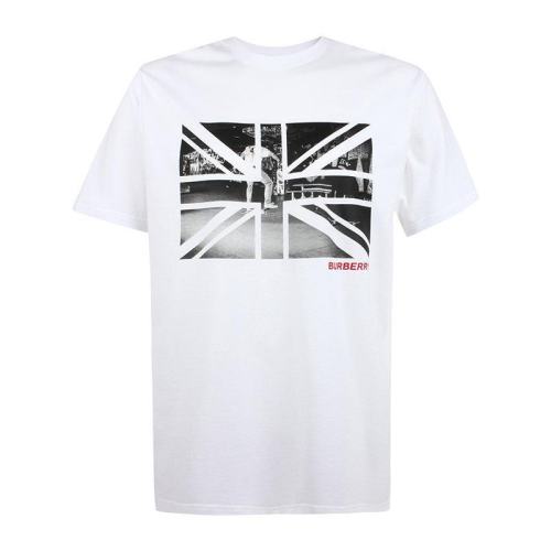  BURBERRY/博柏利 白色英國(guó)國(guó)旗印花T恤 80167021 PLFSX