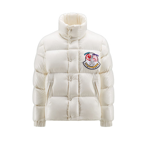 Moncler/蒙克萊 22年秋冬新款 Bytham系列 男士白色聚酰胺面料刺繡圖案徽標(biāo)貼片短款羽絨夾克外套H20921A00039M2019034