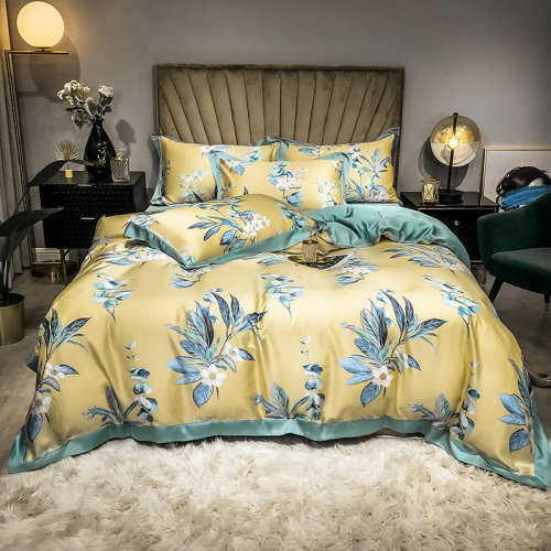 Fantti/芬緹 床上用品60支天絲印花四件套被罩床罩被單枕套床蓋-芯香花語(yǔ)