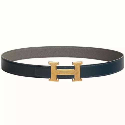  HERMES愛馬仕 22年秋冬 女士 腰帶 Boucle de ceinture H Guillochee %26 Cuir de ceinture reve