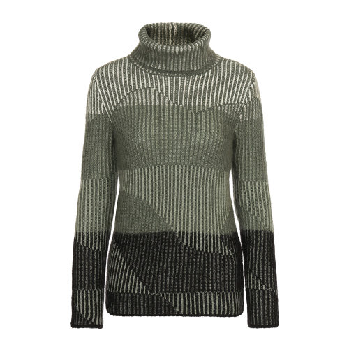 Emporio Armani/安普里奧阿瑪尼 灰綠色 女士高領馬海毛毛衣 6G2MWF-2M28Z-F505