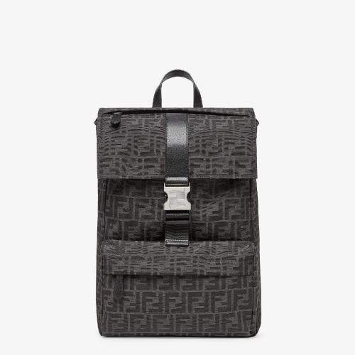  FENDI芬迪 22年秋冬 男士 雙肩包 黑色FF布料背包 7VZ066AG0MF0NPN