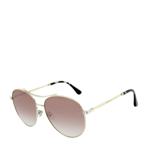 Jimmy Choo/周仰杰 太陽(yáng)鏡 墨鏡 大框 金屬 橢圓 2色可選 漸變鏡片 氣質(zhì) 百搭  VINA/G/SK 62mm