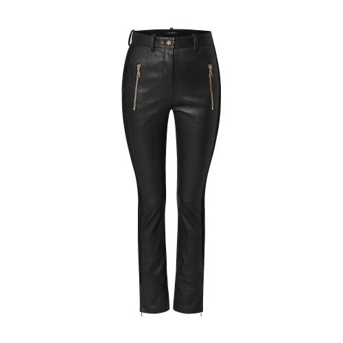  LV路易威登 22年秋冬 女士 休閑褲 PANTALON EN CUIR a EMPIECEMENTS EN DAIM 1AAJUR 1AAJUQ 1