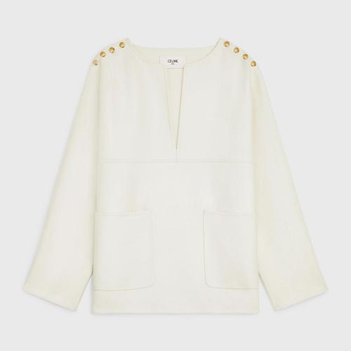  CELINE賽琳思琳 22年秋冬 女士 夾克 開領(lǐng)雙面山羊絨夾克 2V49G6700.01A_V