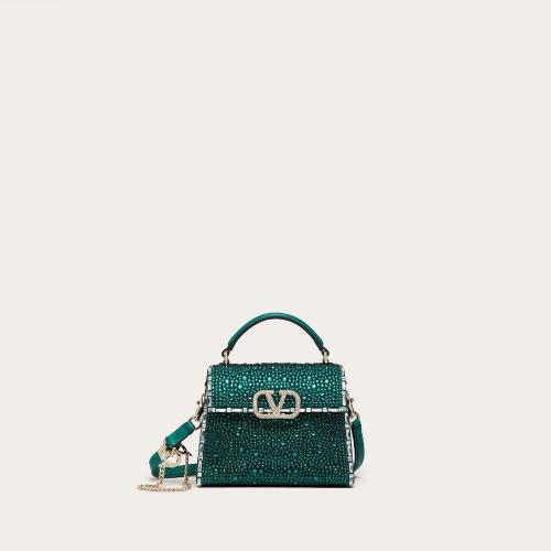  VALENTINO華倫天奴 22年秋冬 女士 單肩包 MINI SAC a MAIN VSLING A_VEC BRODERIE BIJOU 1W2B