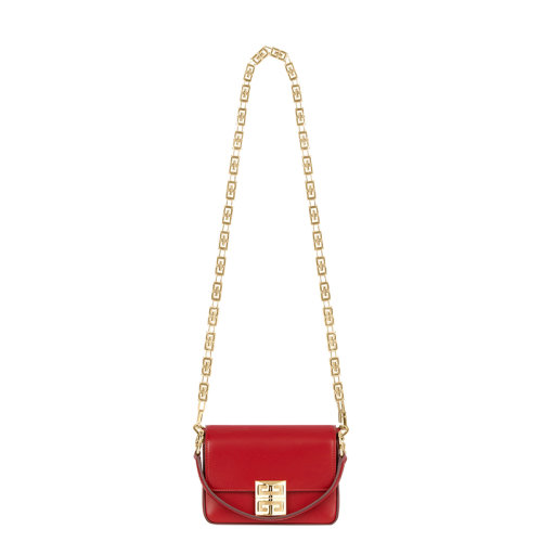 Givenchy/紀梵希 4G系列女士小號暗紅色小牛皮翻蓋4G磁扣單肩斜挎包BB50M1B15T-601