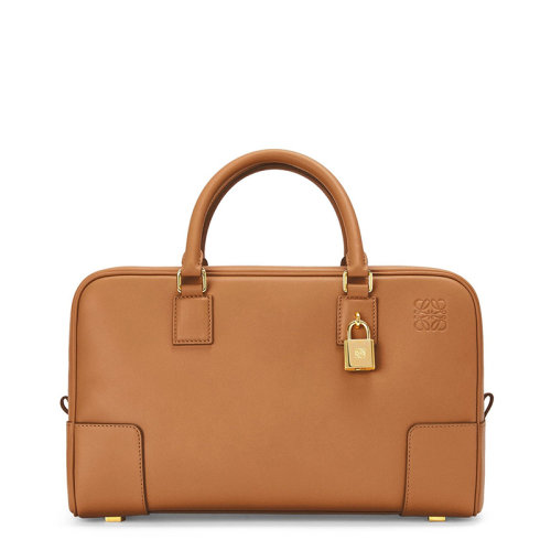 LOEWE/羅意威   Amazona 28系列 女士中號沙漠色納帕小牛皮Anagram壓紋單肩斜挎手提包0010623809