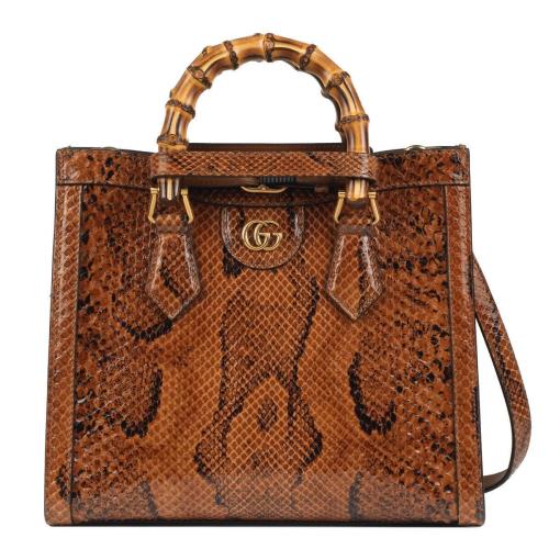  GUCCI古馳 22年秋冬 女士 Gucci Diana竹節(jié)蟒蛇皮小號手袋 660195 LU30T 2829