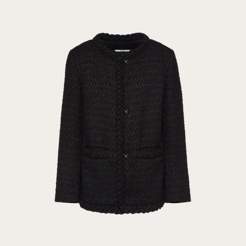  VALENTINO華倫天奴 22年秋冬 男士 大衣 VESTE EN TWEED XV3CE2768070NO