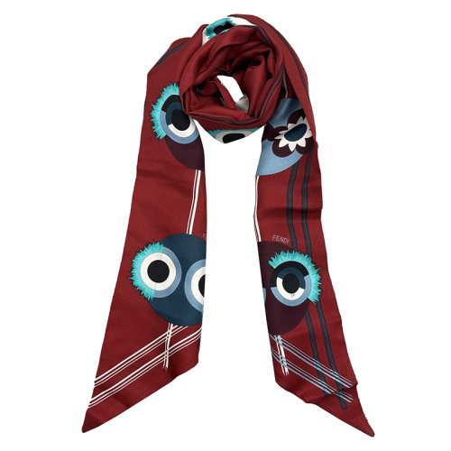 FENDI/芬迪配飾絲巾Fendi貓頭鷹絲巾，頸巾可以做發(fā)帶，纏包柄at