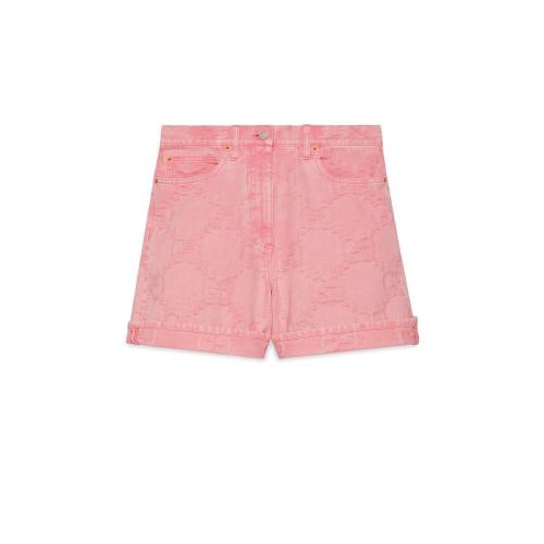  GUCCI古馳 22年秋冬 女士 “Gucci and California”GG牛仔短褲 693211 XDBZK 5739