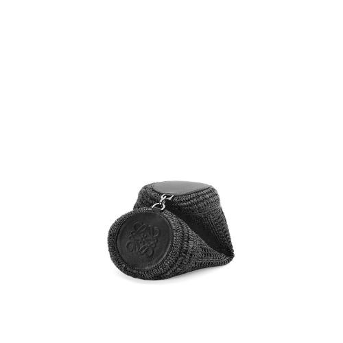  LOEWE羅意威 22年秋冬 女士 手拿包 Bracelet pouch in raffia and calfskin A912P84X09-1185