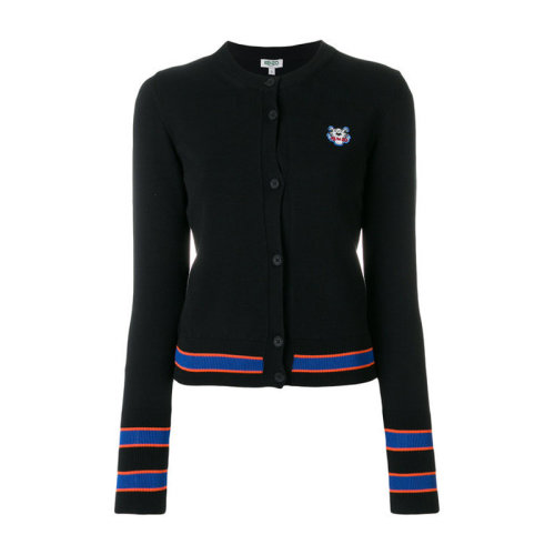 KENZO/高田賢三  凱卓女裝 老虎頭圖案 女士黑色羊毛時尚秋冬針織衫/毛衣 F852CA561860.99 LXB015C