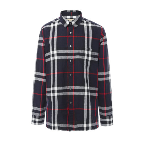 BURBERRY/博柏利 服裝 巴寶莉 紅色格紋襯衫 男士長袖襯衫 長袖襯衫 服裝