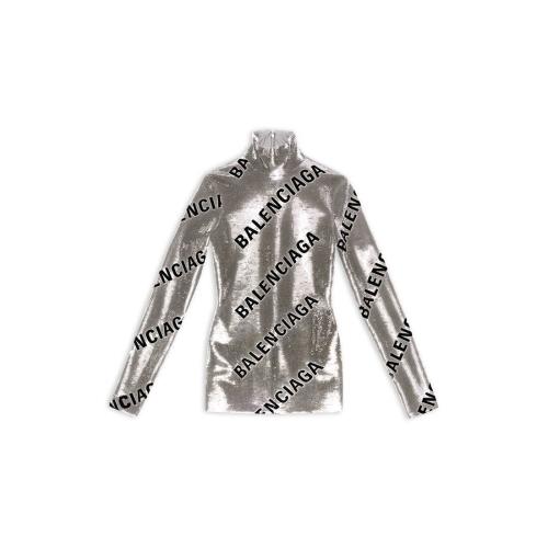  BALENCIAGA巴黎世家 22年秋冬 女士 連衣裙 ALLOVER LOGO EMBROIDERED DRESS 706776TMR688115