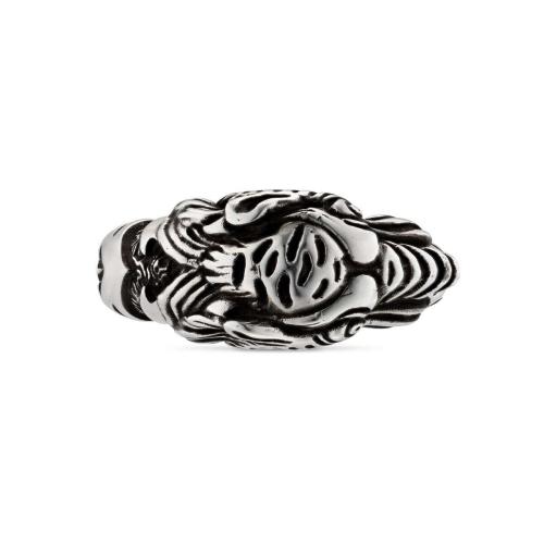  GUCCI古馳 22年秋冬 男士 Gucci Garden系列銀戒指 621296 J8400 0701