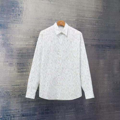  HERMES愛馬仕 22年秋冬 男士 長(zhǎng)袖襯衫 Chemise corps ajuste imprimee ??Illusion de H??