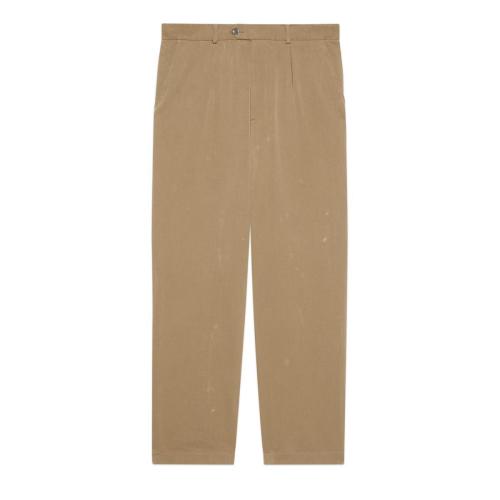  GUCCI古馳 22年秋冬 男士 飾互扣式雙G貼飾棉質(zhì)長(zhǎng)褲 639398 ZAF7Y 2066