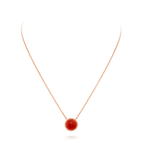 Van Cleef & Arpels/梵克雅寶 Ornées de pierres 系列紅玉髓圓珠吊墜項(xiàng)鏈 VCARP4DO00
