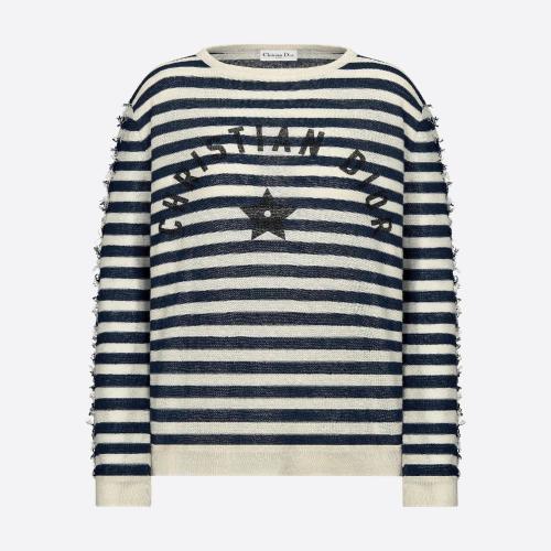  DIOR迪奧 22年秋冬 女士 針織衫 Dior Mariniere 針織衫 314S51AM718_X5855